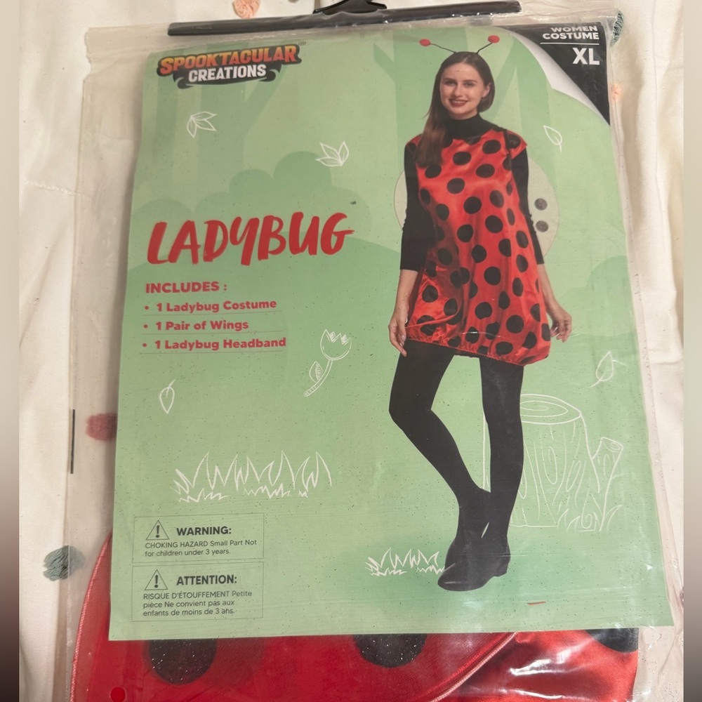 Ladybug Costume with Wings and Headband
